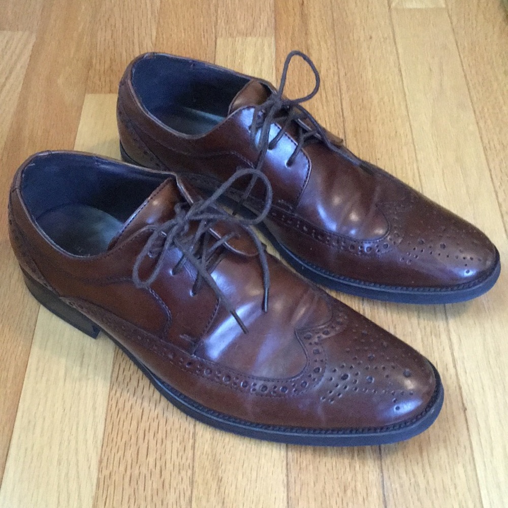 Black Brown 1826 Sz 9.5 Rupert Wingtip Derby Shoe